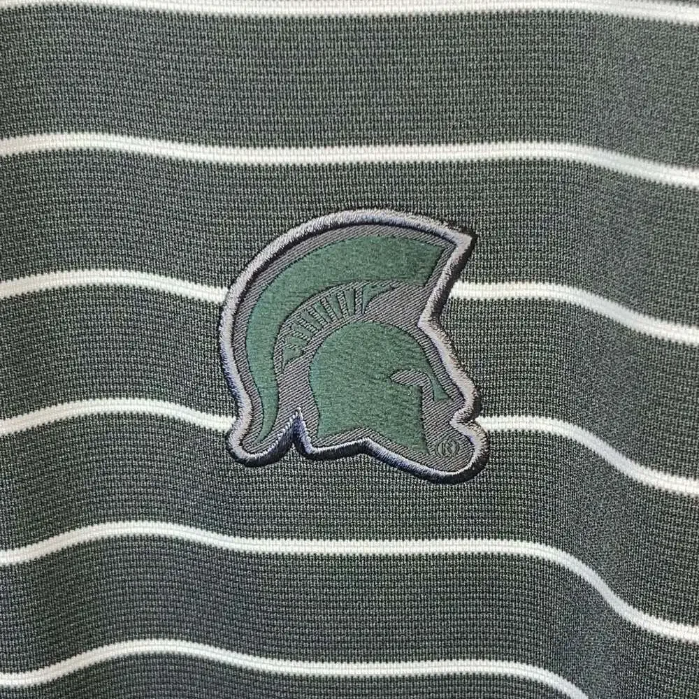 Nike Michigan State Spartans Dri-FIT Striped Performance Polo Shirt XXL